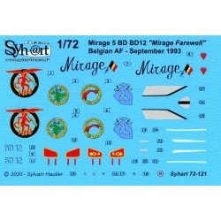 Syhart 121 - Mirage 5BD BD12 "Adieux aux Mirage" Force Aérienne Belge 1993