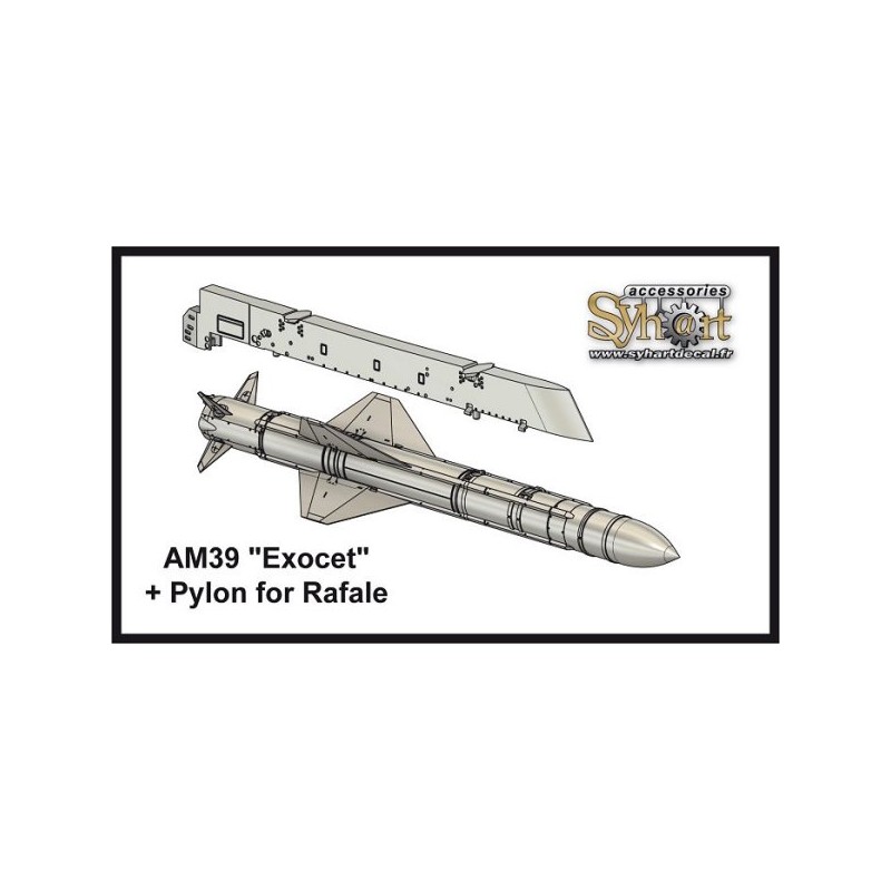 AD015 - AM39 "Exocet" + pylône pour Rafale - (1/48)