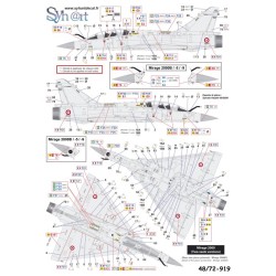 Syhart 919 - "Stencils" - Mirage 2000 (all versions - France & exports)