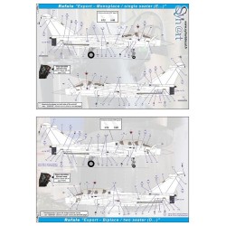 Syhart 918S - Rafale exports "Standard stencils" (English language for export versions)