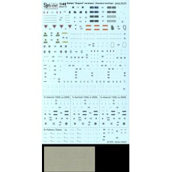Syhart 918S - Rafale exports "Standard stencils" (English language for export versions)