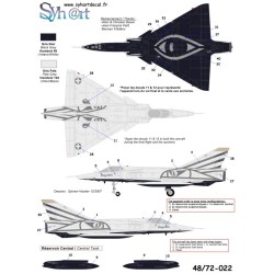 Syhart 022 - Mirage IIIRS R-2110 & R-2116 Black & White