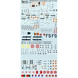 Syhart 905 - F-16A/B Falcon, standard stencils for Belgian Air Force and others