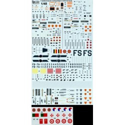 Syhart 905 - F-16A/B Falcon, standard stencils for Belgian Air Force and others