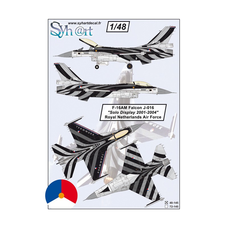 Syhart 145 - F-16AM Falcon J-016 "Solo Display 2001-2004" Royal Netherlands Air Force