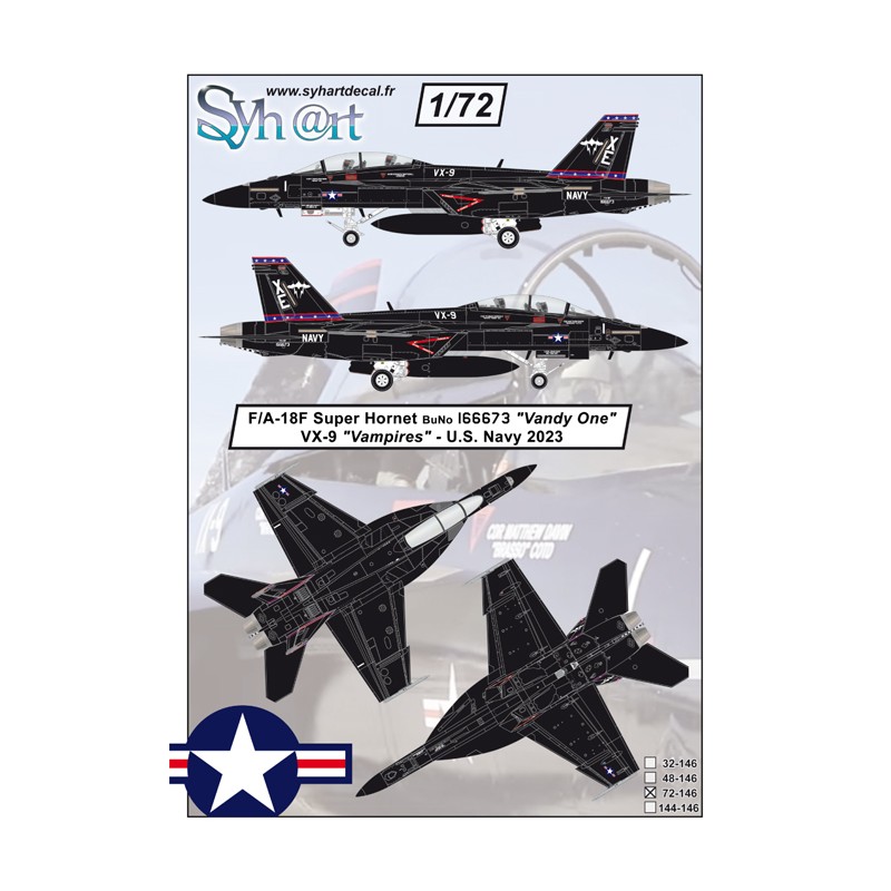 Syhart 146 - F/A-18F Super Hornet 166673 "Vandy One" VX-9 - US Navy 2023