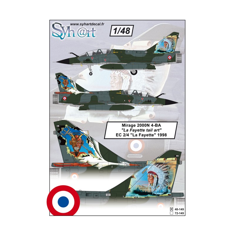 Syhart 149 - Mirage 2000N 4-BA "La Fayette tail art" EC 2/4 "La Fayette" 1998