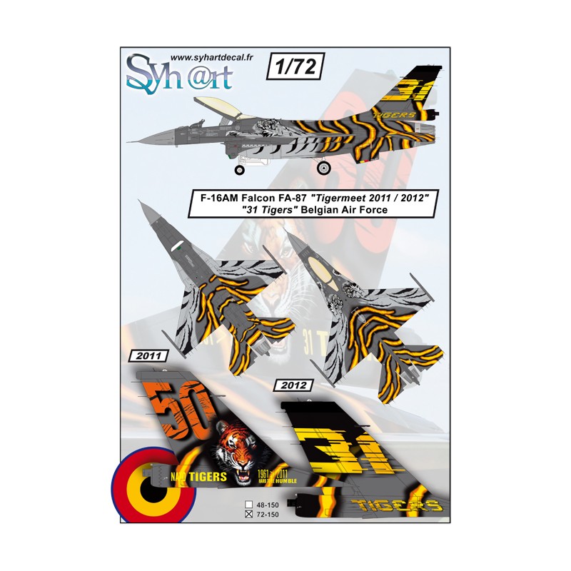 Syhart 150 - F-16AM Falcon FA-87 "Tigermeet 2011/2012 - 31 Tigers" Belgian Air Force