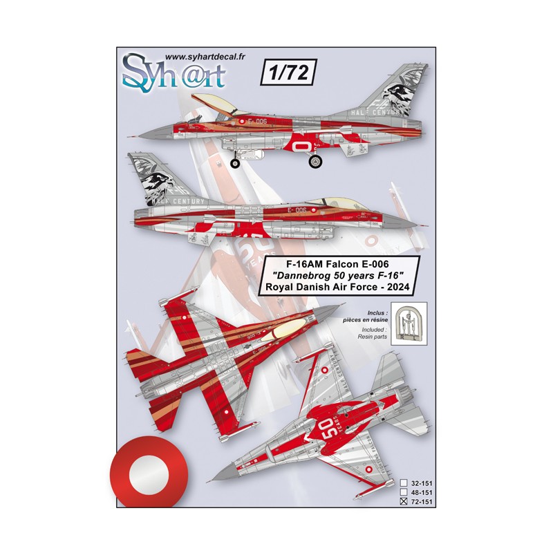 Syhart 151 - F-16AM Falcon E-006 "Dannebrog 50 years F-16" Royal Danish AF - 2024