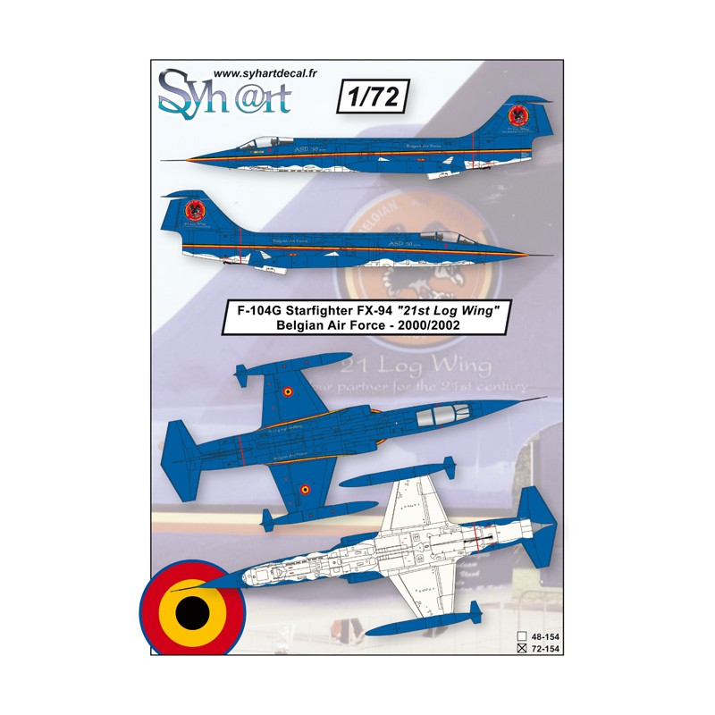 Syhart 154 - F-104G Starfighter FX-94 "1st Log Wing" Belgian Air Force 2000-2002