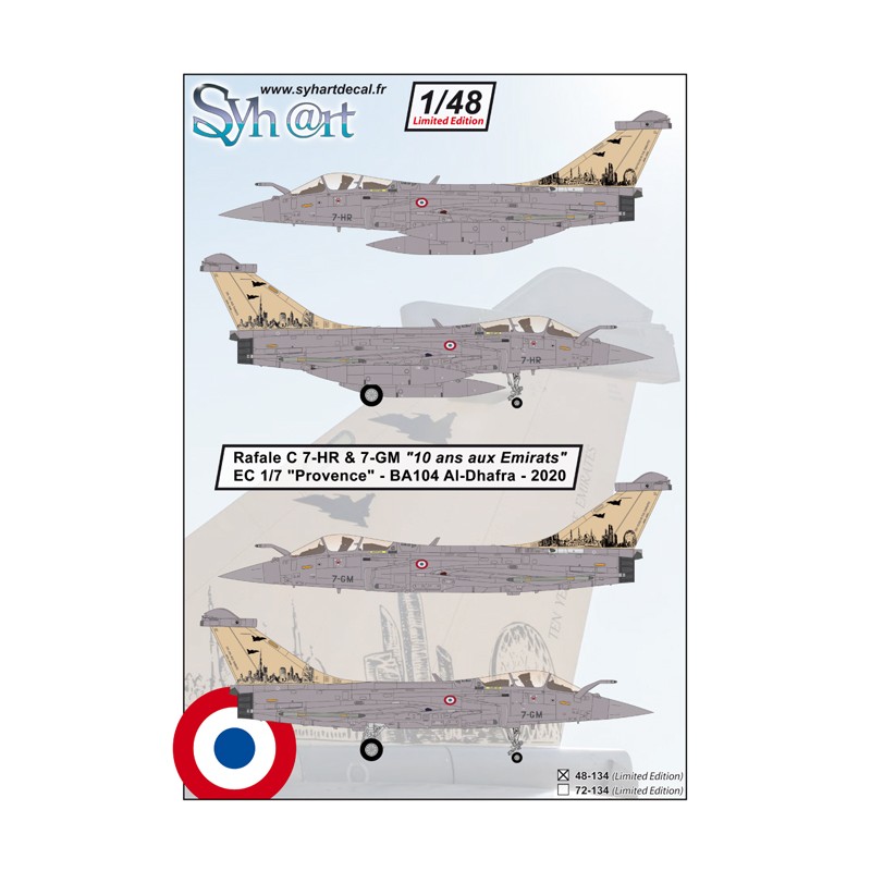 Syhart 134 - Rafale C 7-HR & 7-GM "10 years in United Arab Emirates" EC 1/7 Provence 2020
