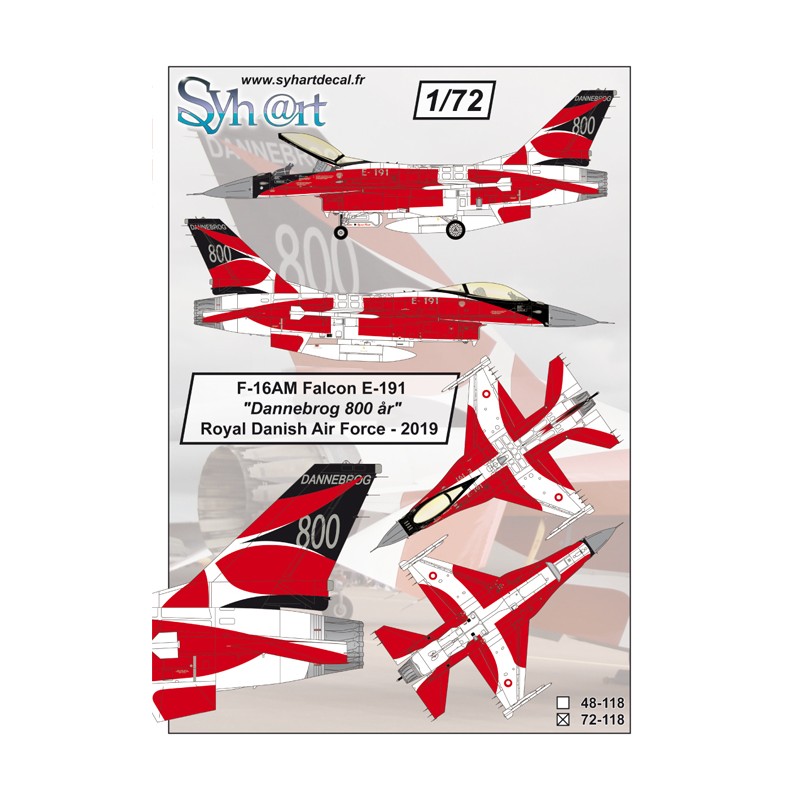 Syhart 118 -  F-16AM Falcon E-191 "Dannebrog 800 år" Royal Danish AF - 2019