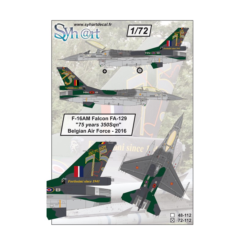 Syhart 112 - F-16AM Falcon FA-129 "75 years 350Sqn" Belgian Air Force - 2016