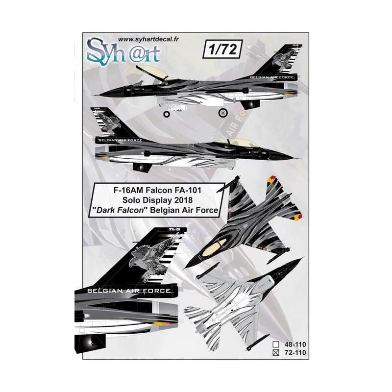 Syhart 110 - F-16AM Falcon FA-101 "Solo Display 2018 - Dark Falcon" Belgian Air Force