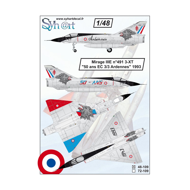 Syhart 109 - Mirage IIIE 3-XT "50 ans EC 3/3 Ardennes 1993"
