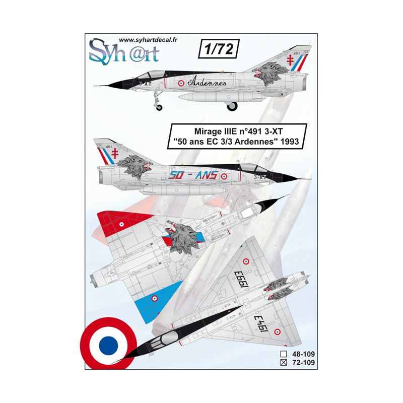 Syhart 109 - Mirage IIIE 3-XT "50 ans EC 3/3 Ardennes 1993"