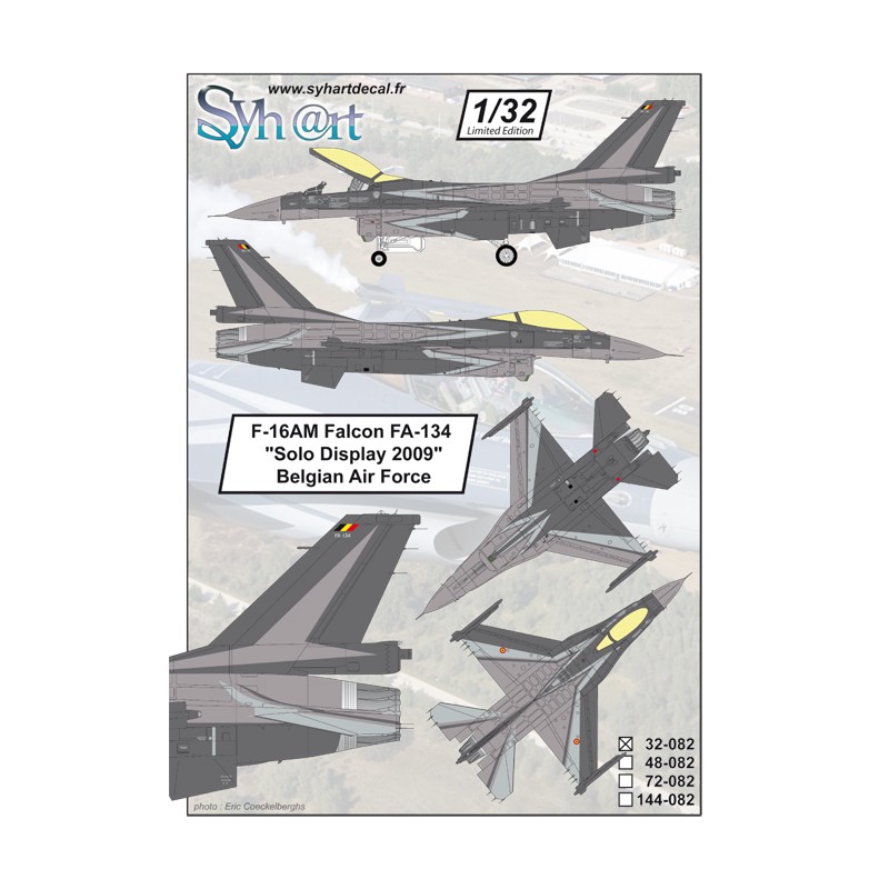 Syhart 082 - F-16AM Falcon FA-134 "Solo Display 2009" Force Aérienne Belge