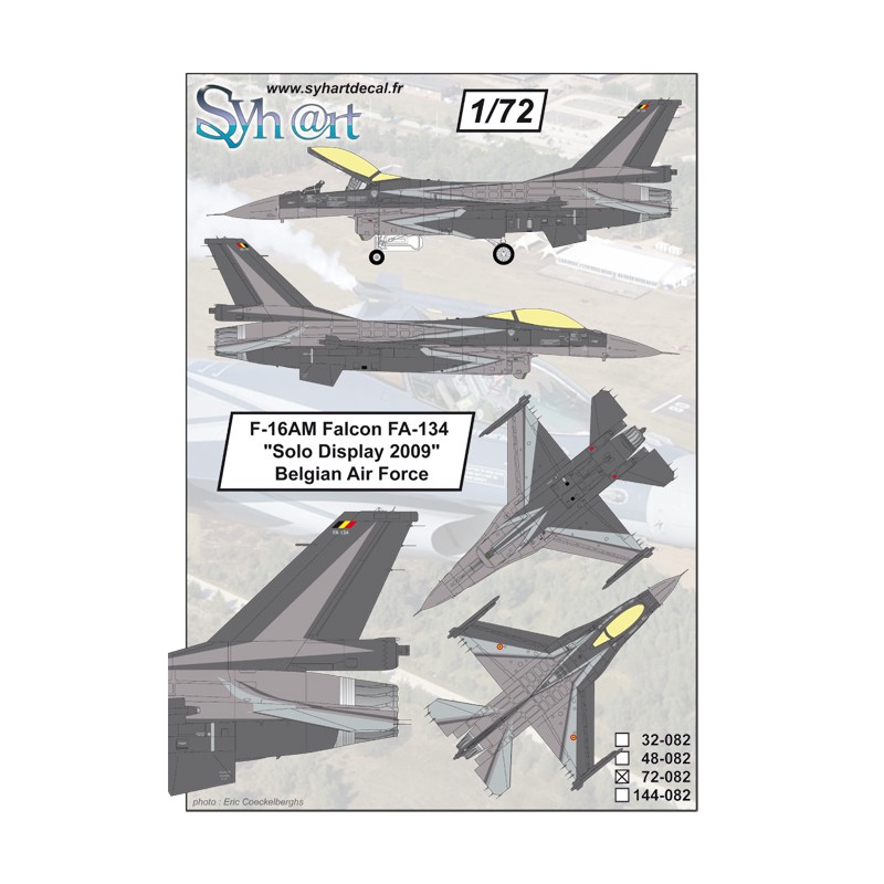 Syhart 082 - F-16AM Falcon FA-134 "Solo Display 2009" Belgian Air Force