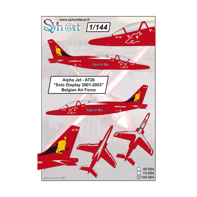Syhart 084 - Alpha Jet AT26 "Solo Display 2001-2003" Belgian Air Force