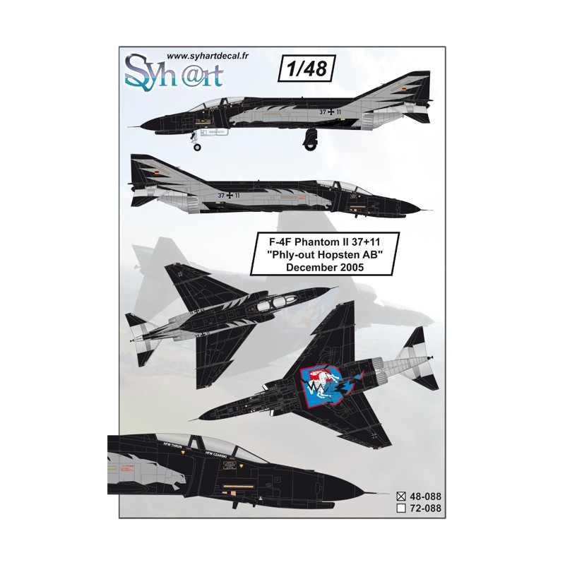 Syhart 088 - F-4F Phantom II 37+11 "Phly-out Hopsten AB" December 2005