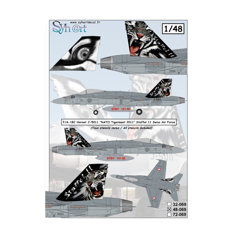 Syhart 069 - F/A-18C Hornet J-5011 "Tigermeet 2011" Staffel 11 - Swiss Air Force