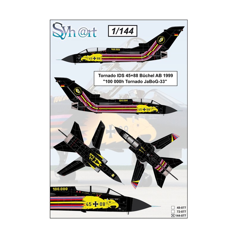Syhart 077 - Tornado IDS 45+88 "100000h Tornado JaBoG 33" Büchel 1999