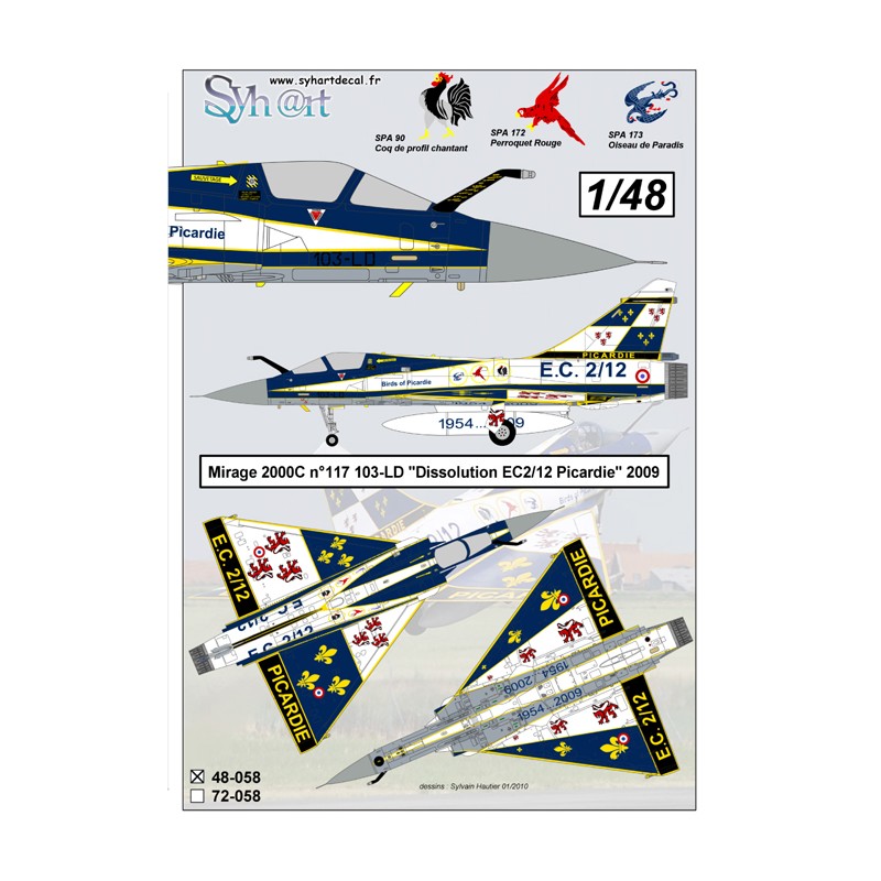 Syhart 058 - Mirage 2000C n°117 103-LD "Retirement EC2/12 Picardie" July 2009