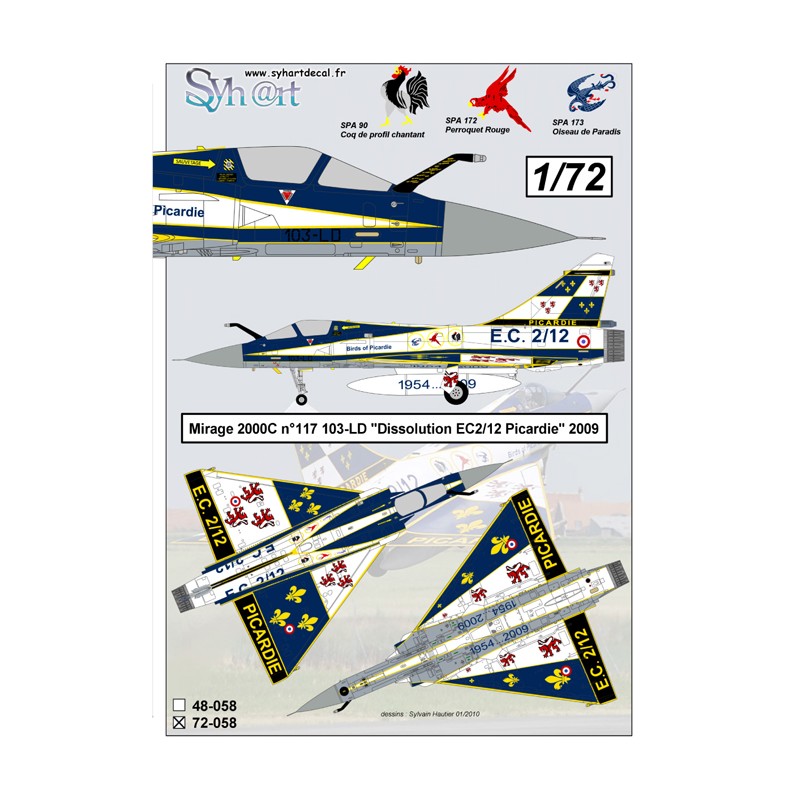 Syhart 058 - Mirage 2000C n°117 103-LD "Retirement EC2/12 Picardie" July 2009