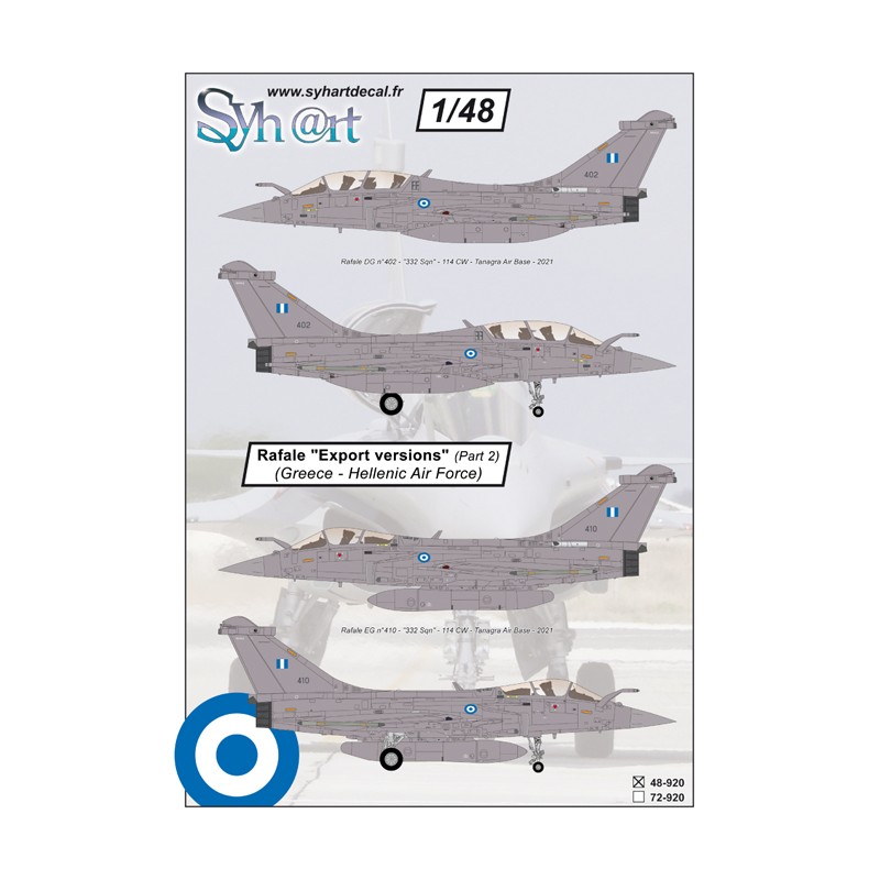 Syhart 920 - Rafale "Export versions" (part 2) - Greece - "Hellenic Air Force"