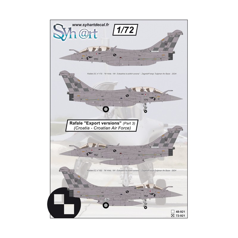 Syhart 921 - Rafale "versions exportation" (partie 3) - Croatie - "Croatian Air Force"