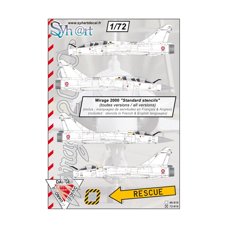 Syhart 919 - "Stencils" - Mirage 2000 (all versions - France & exports)