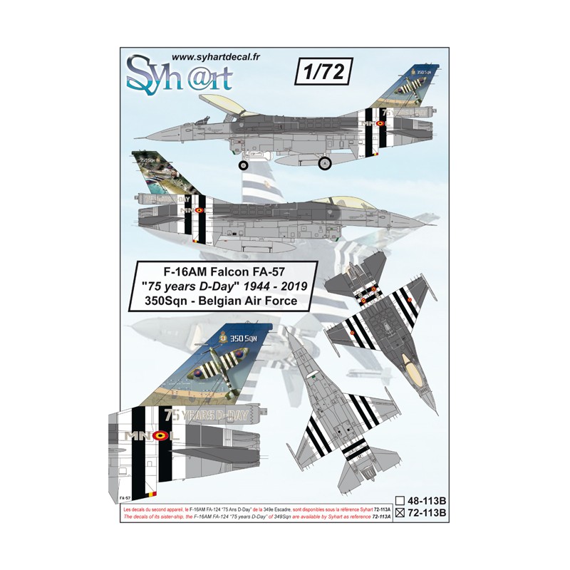 Syhart 113B - F-16AM Falcon FA-57 "75 years D-Day" 350Sqn - Belgian Air Force