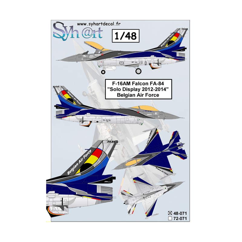 Syhart 071 - F-16AM Falcon FA-84 "Solo Display 2012-2013" Belgian Air Force