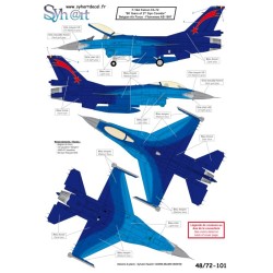 Syhart 101 - F-16A Falcon FA-72 & FA-110 80 Years "1st Sqn Stingers" & "2nd Sqn Comete" Belgian A.F 1997