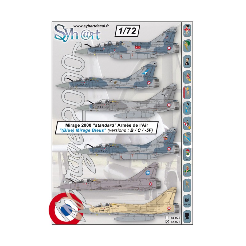 Syhart 922 - Mirage 2000 "standard" (Blue Mirages : B/C/-5F) French Air Force