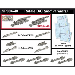 SP004 - 6x AASM 250 (body Mk.82) + AT730 tribomb ejectors for Rafale - (1/48)