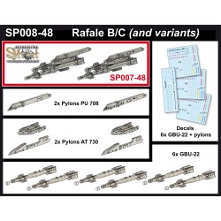 SP008 - 6x GBU-22 (body Mk.82) + AT730 tribomb ejectors for Rafale - (1/48)