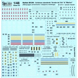 Syhart 916 - Marquages pour armements - Rafale B/C/M